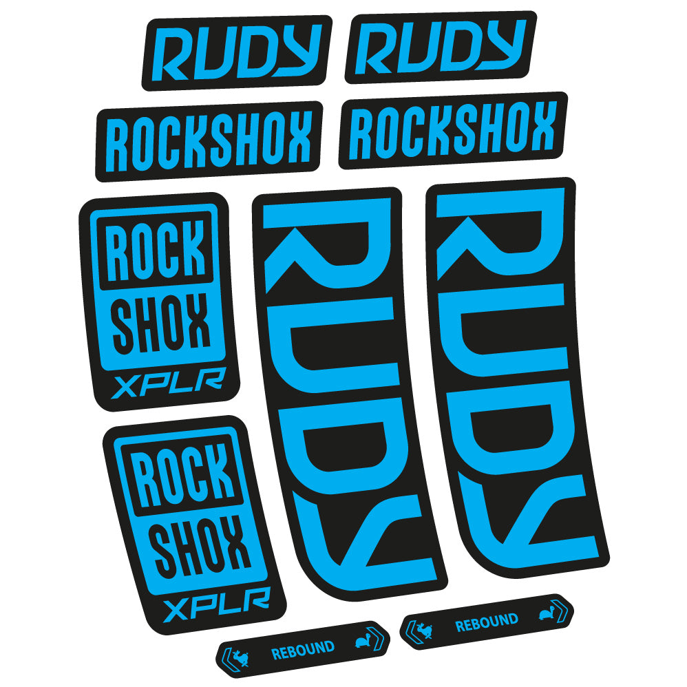 Stickers Rock Shox Rudy 2023 compatibles Autocollants fourche VTT