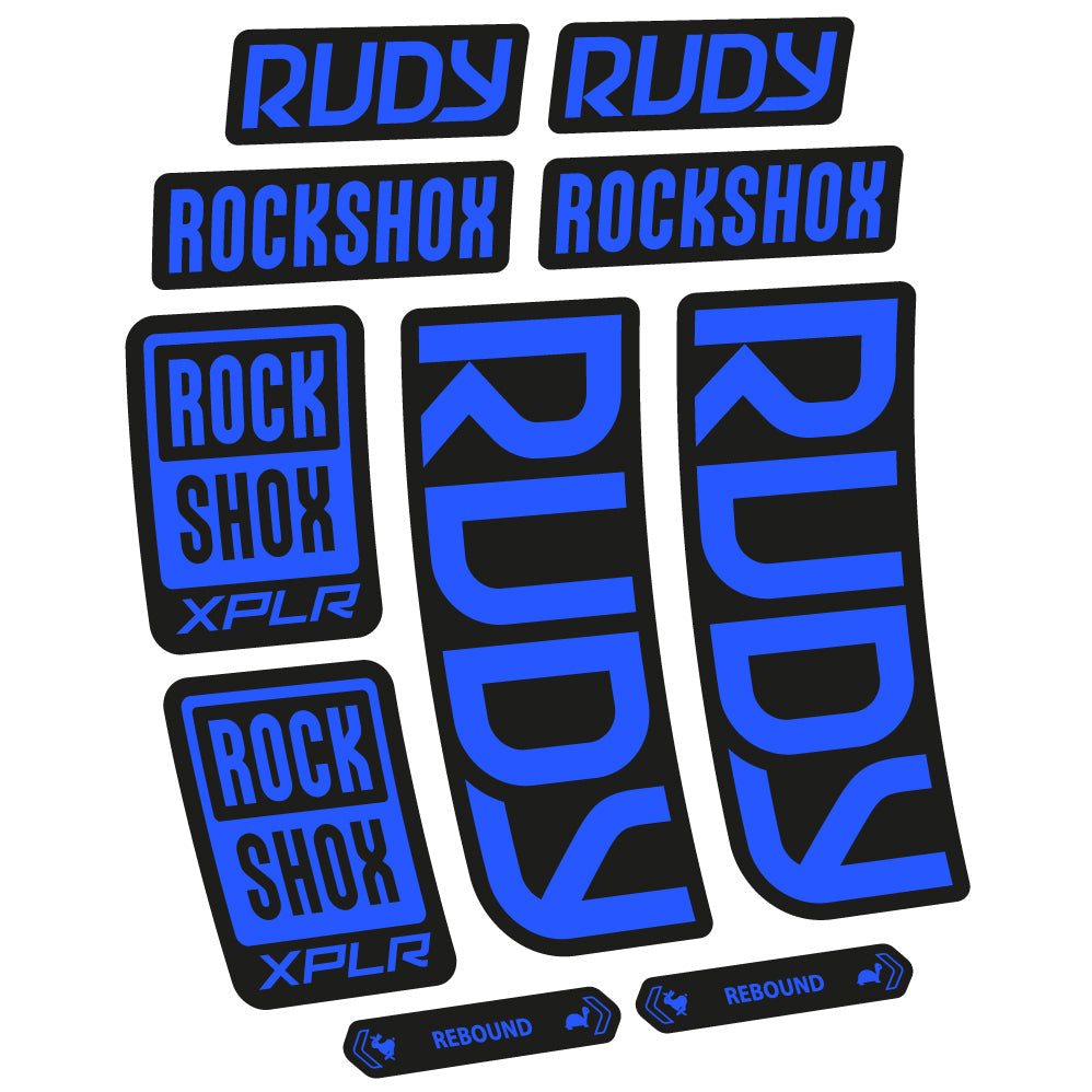 Stickers Rock Shox Rudy 2023 compatibles Autocollants fourche VTT