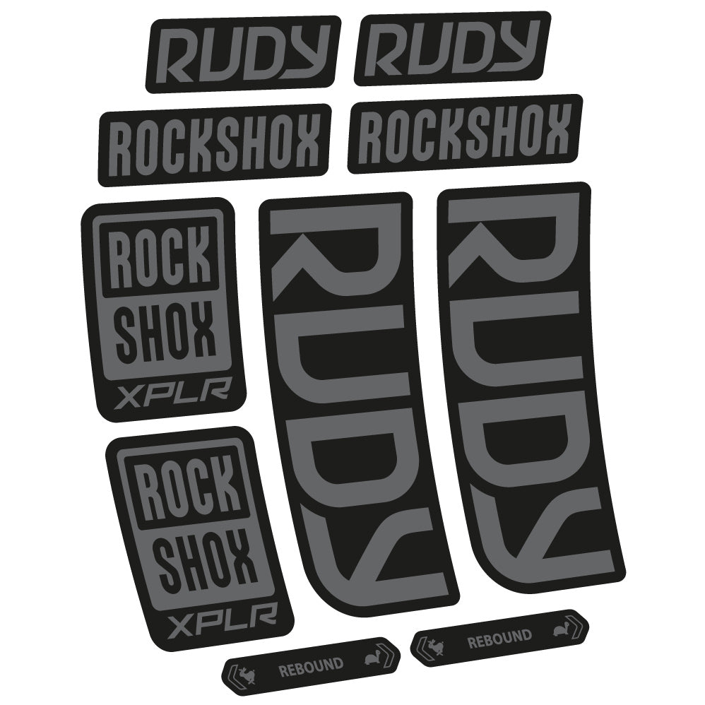 Stickers Rock Shox Rudy 2023 compatibles Autocollants fourche VTT
