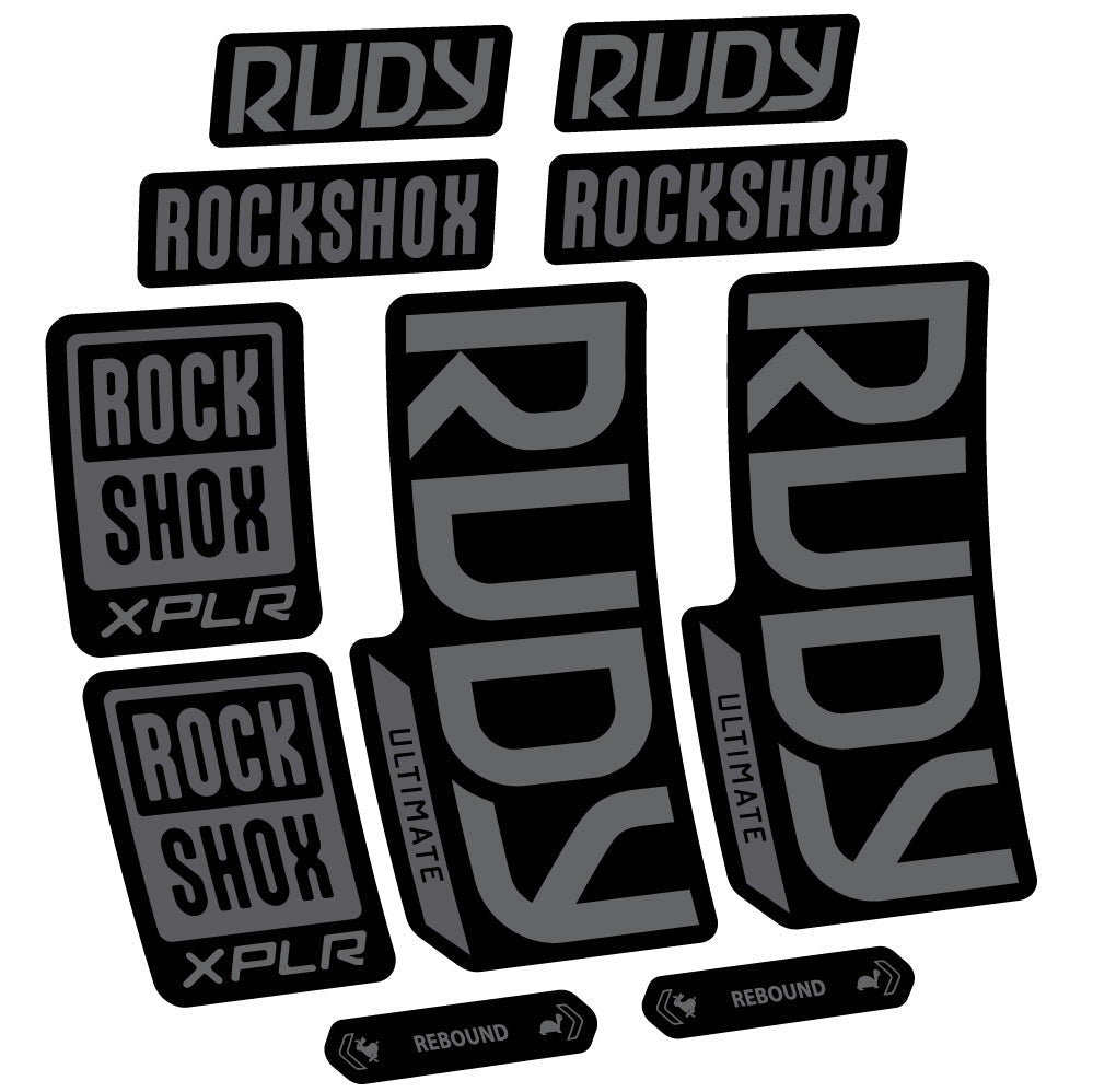Stickers Rock Shox Rudy Ultimate compatibles Autocollants fourche VTT 29"