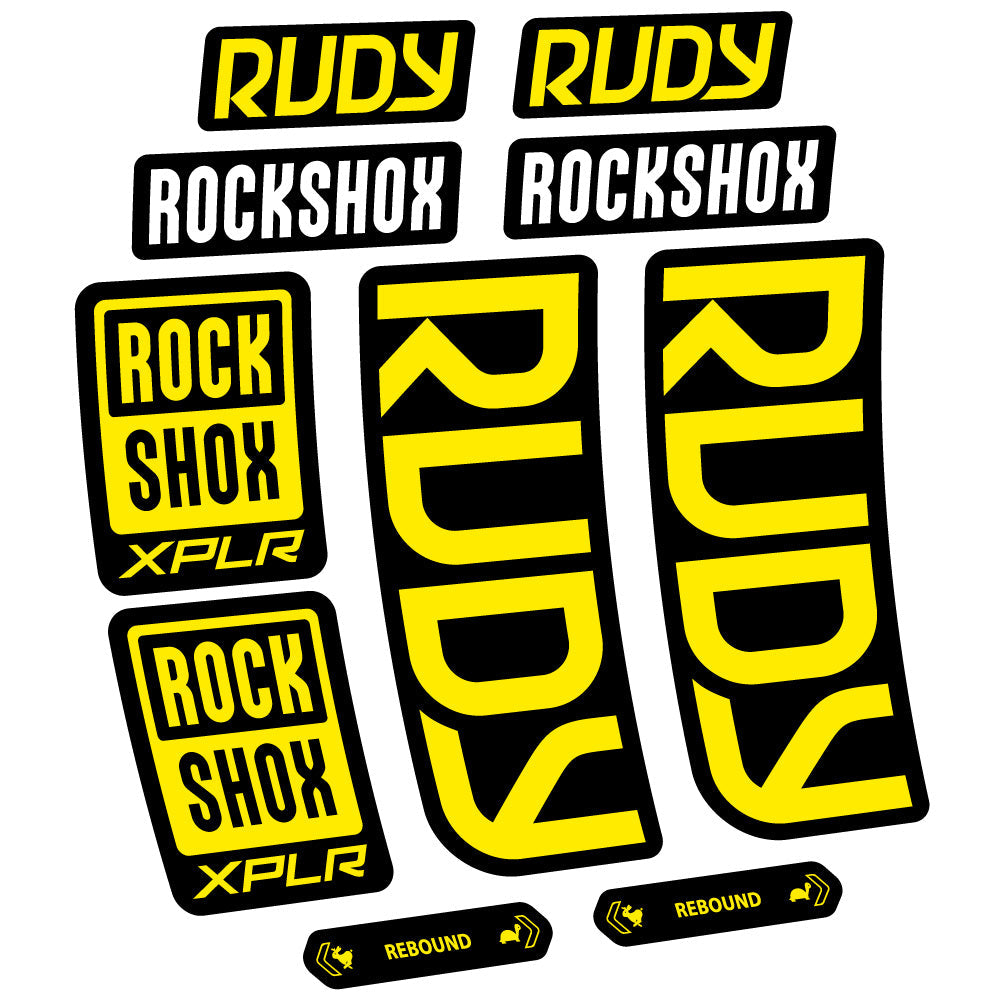 Stickers Rock Shox Rudy 20232024 compatibles Autocollants fourche VTT 29"