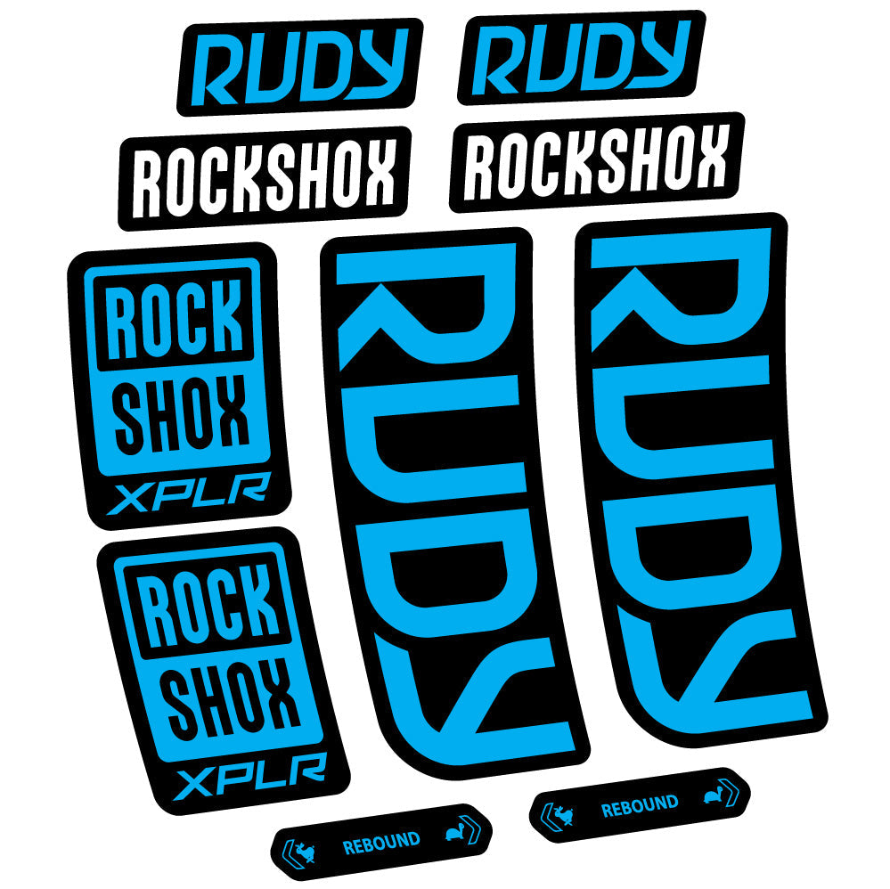 Stickers Rock Shox Rudy 20232024 compatibles Autocollants fourche VTT 29"