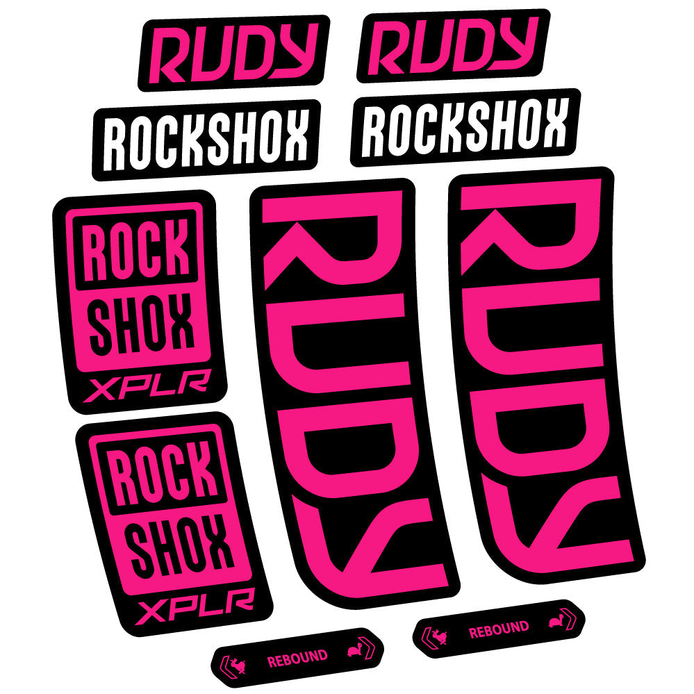 Stickers Rock Shox Rudy 20232024 compatibles Autocollants fourche VTT 29"