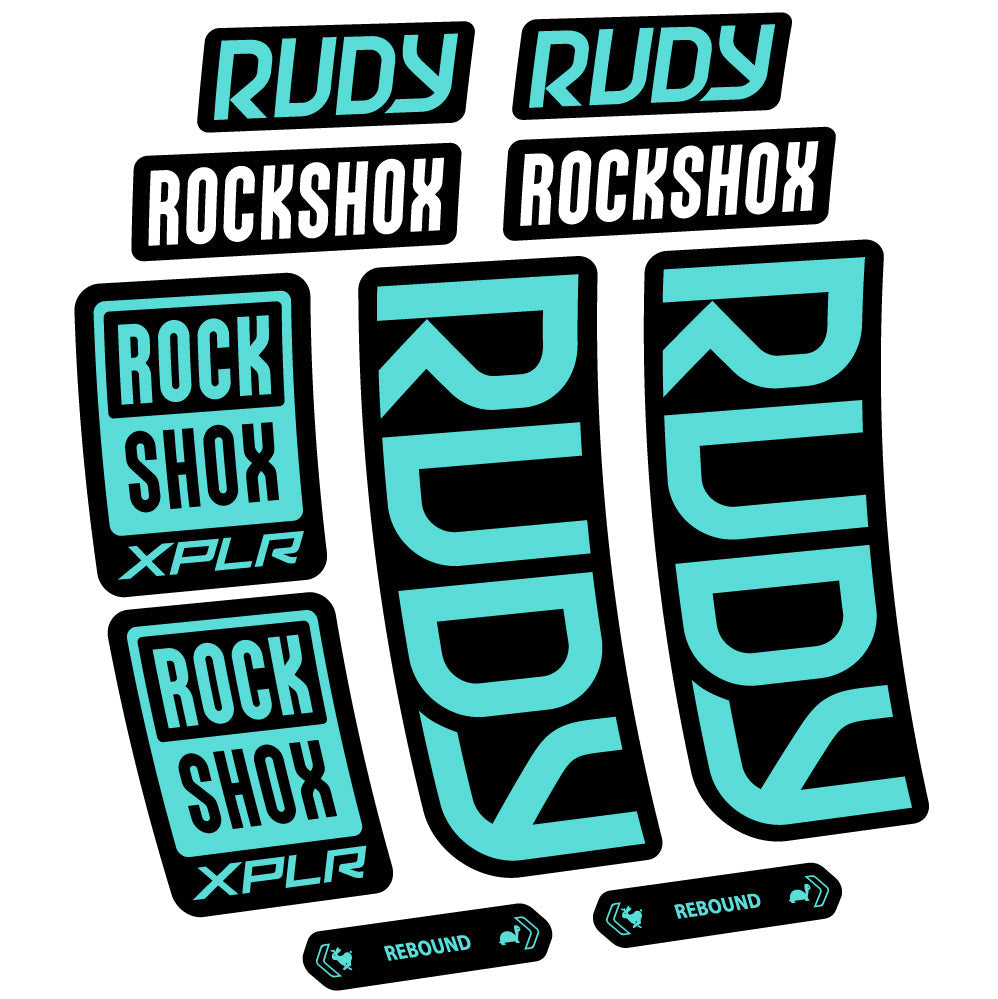 Stickers Rock Shox Rudy 20232024 compatibles Autocollants fourche VTT 29"