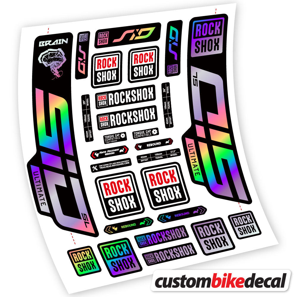 Hollographic decal for RockShox SID Ultimate fork – bike sticker vinyl