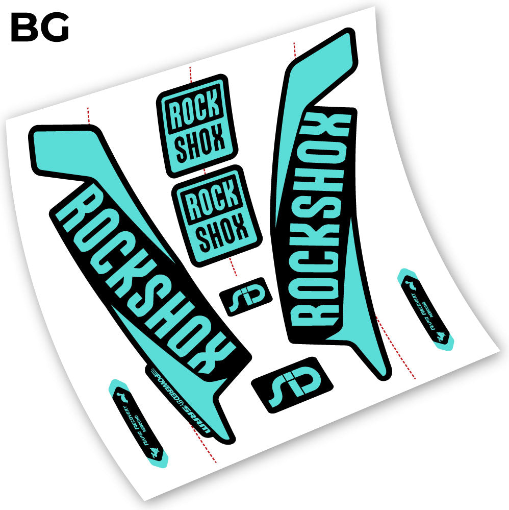 Stickers Rock Shox Sid 2016 compatibles Autocollants fourche VTT