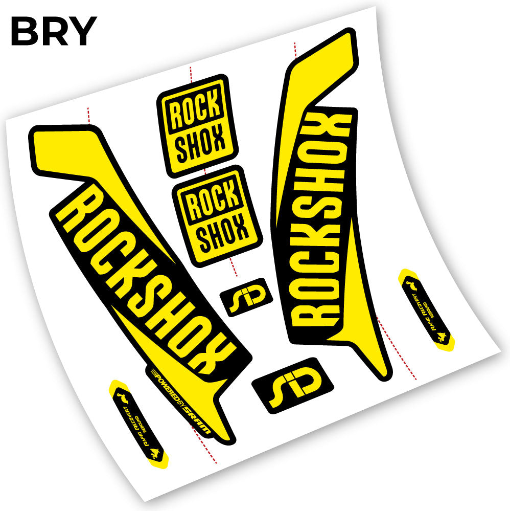 Stickers Rock Shox Sid 2016 compatibles Autocollants fourche VTT