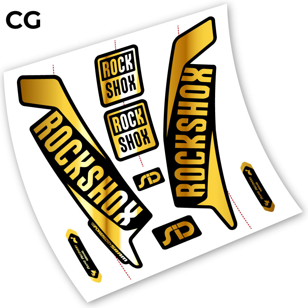 Stickers Rock Shox Sid 2016 compatibles Autocollants fourche VTT