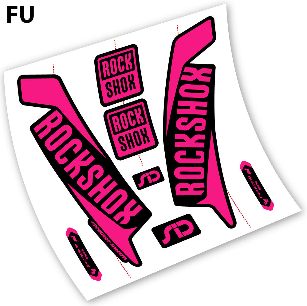 Stickers Rock Shox Sid 2016 compatibles Autocollants fourche VTT