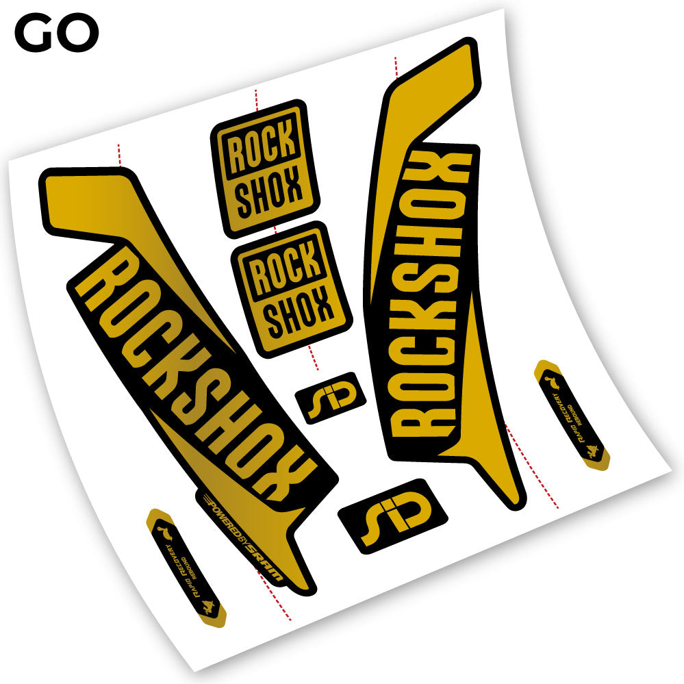 Stickers Rock Shox Sid 2016 compatibles Autocollants fourche VTT