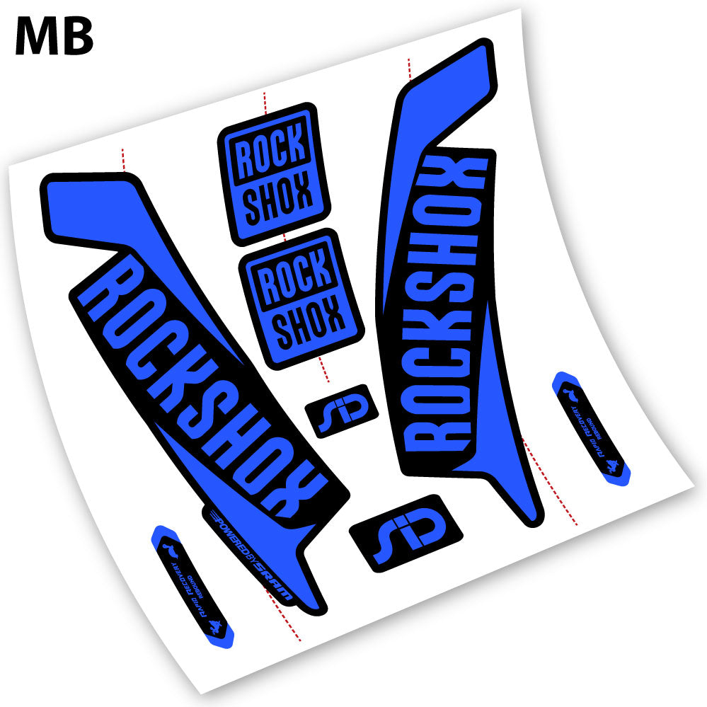 Stickers Rock Shox Sid 2016 compatibles Autocollants fourche VTT