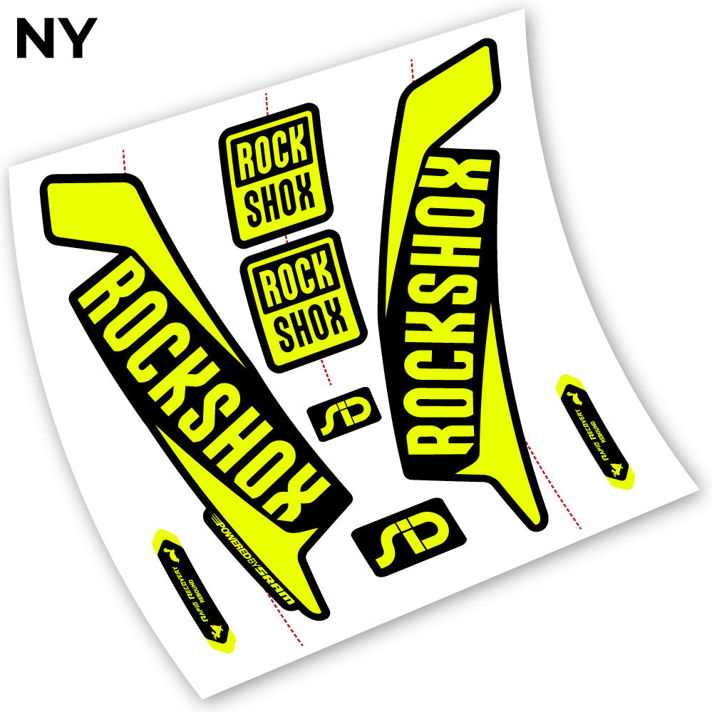 Stickers Rock Shox Sid 2016 compatibles Autocollants fourche VTT