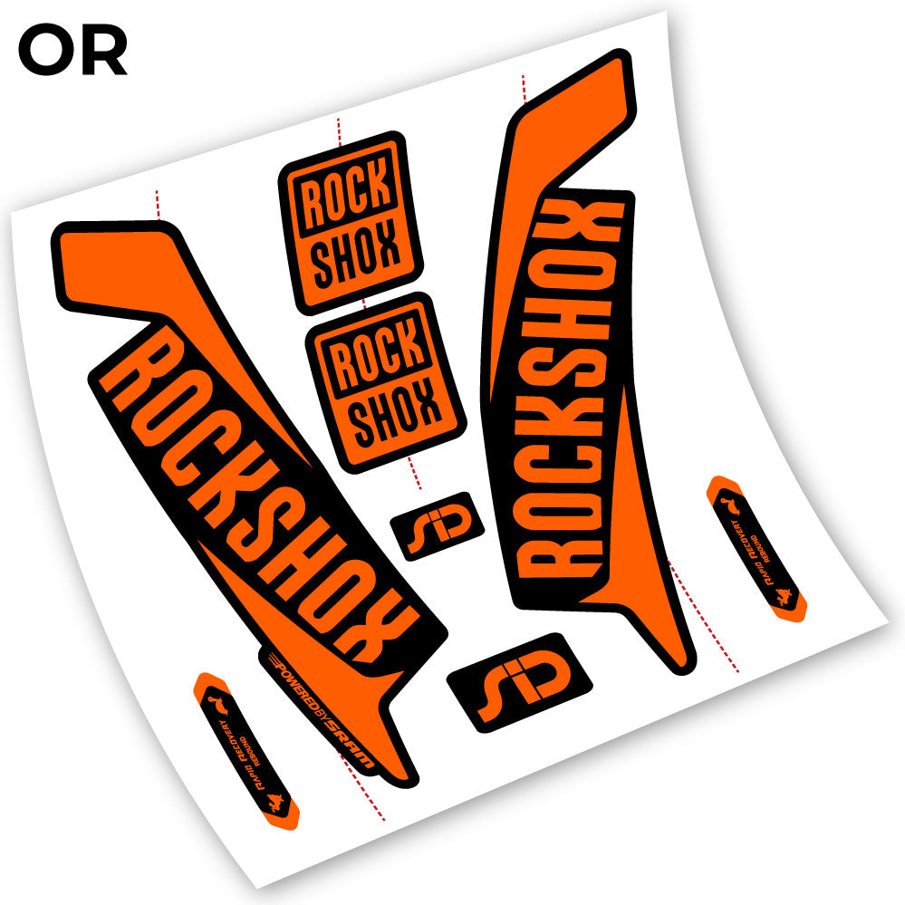 Stickers Rock Shox Sid 2016 compatibles Autocollants fourche VTT