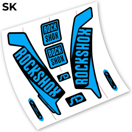 Stickers Rock Shox Sid 2016 compatibles Autocollants fourche VTT