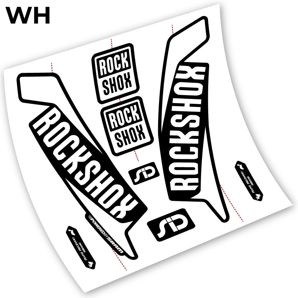 Stickers Rock Shox Sid 2016 compatibles Autocollants fourche VTT
