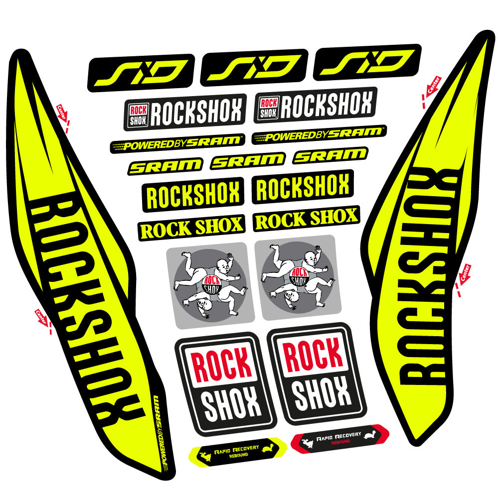 Stickers Rock Shox Sid 2017 compatibles Autocollants fourche VTT 29"