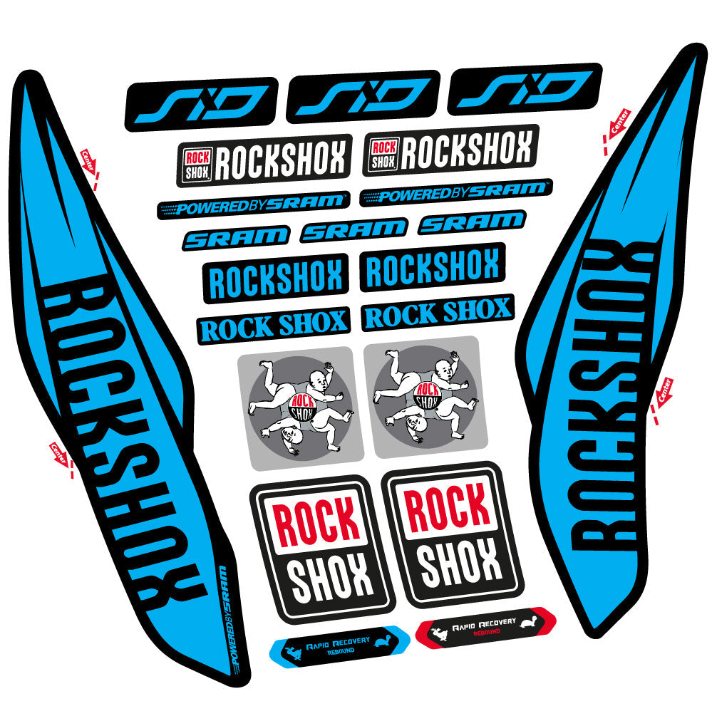 Stickers Rock Shox Sid 2017 compatibles Autocollants fourche VTT 29"