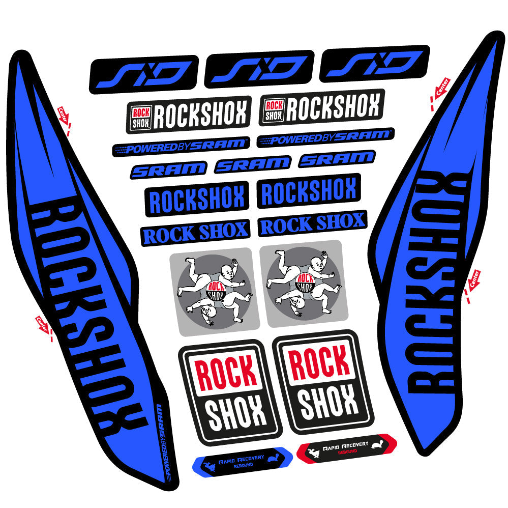 Stickers Rock Shox Sid 2017 compatibles - Autocollants fourche VTT