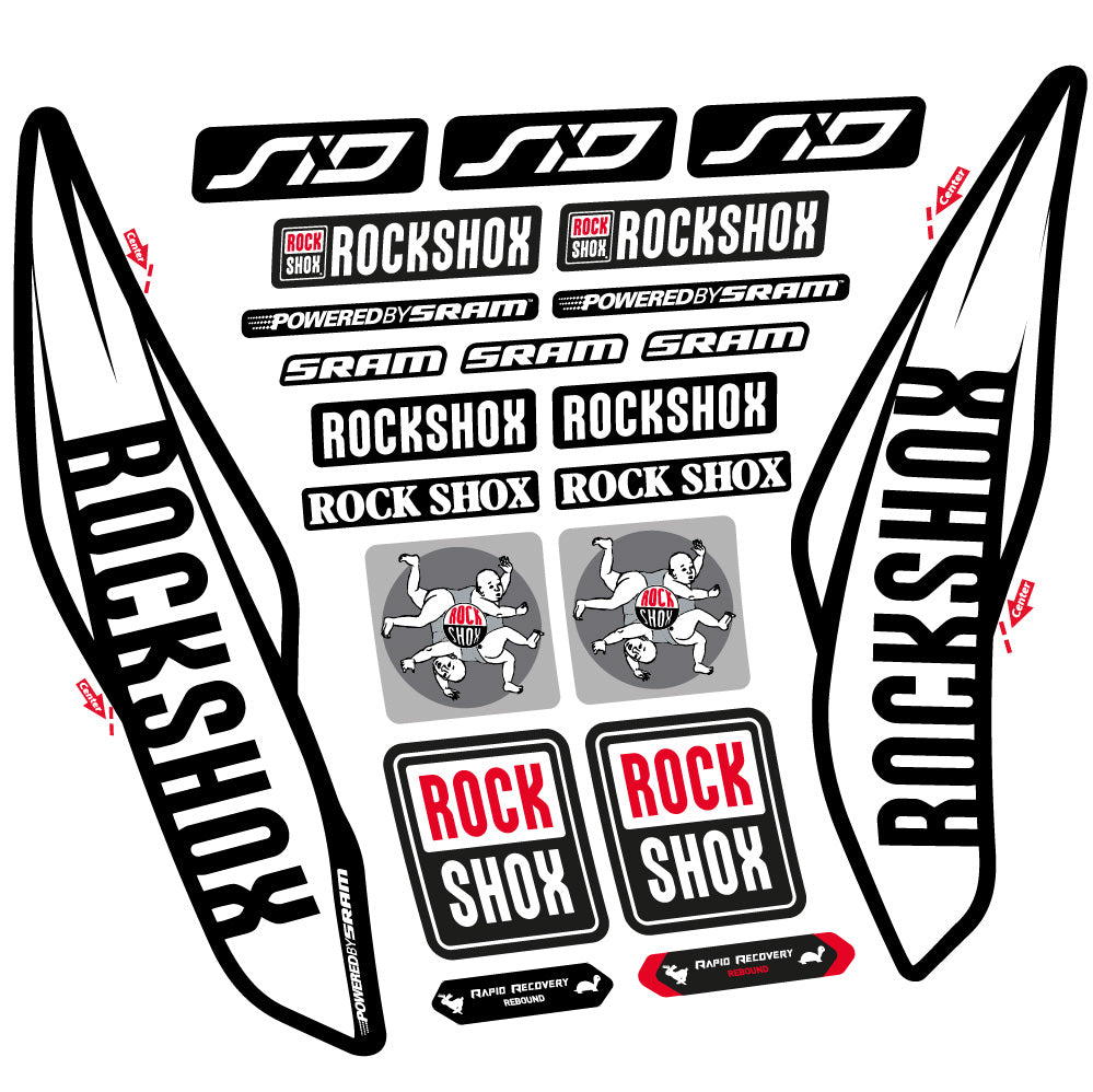 Stickers Rock Shox Sid 2017 compatibles - Autocollants fourche VTT