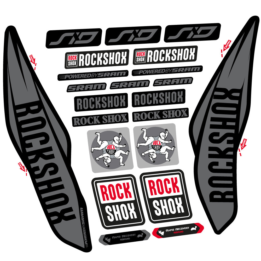 Stickers Rock Shox Sid 2017 compatibles Autocollants fourche VTT 29"