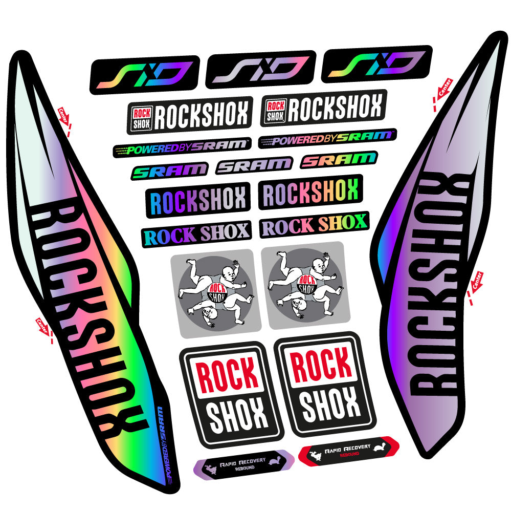 Stickers Rock Shox Sid 2017 compatibles - Autocollants fourche VTT