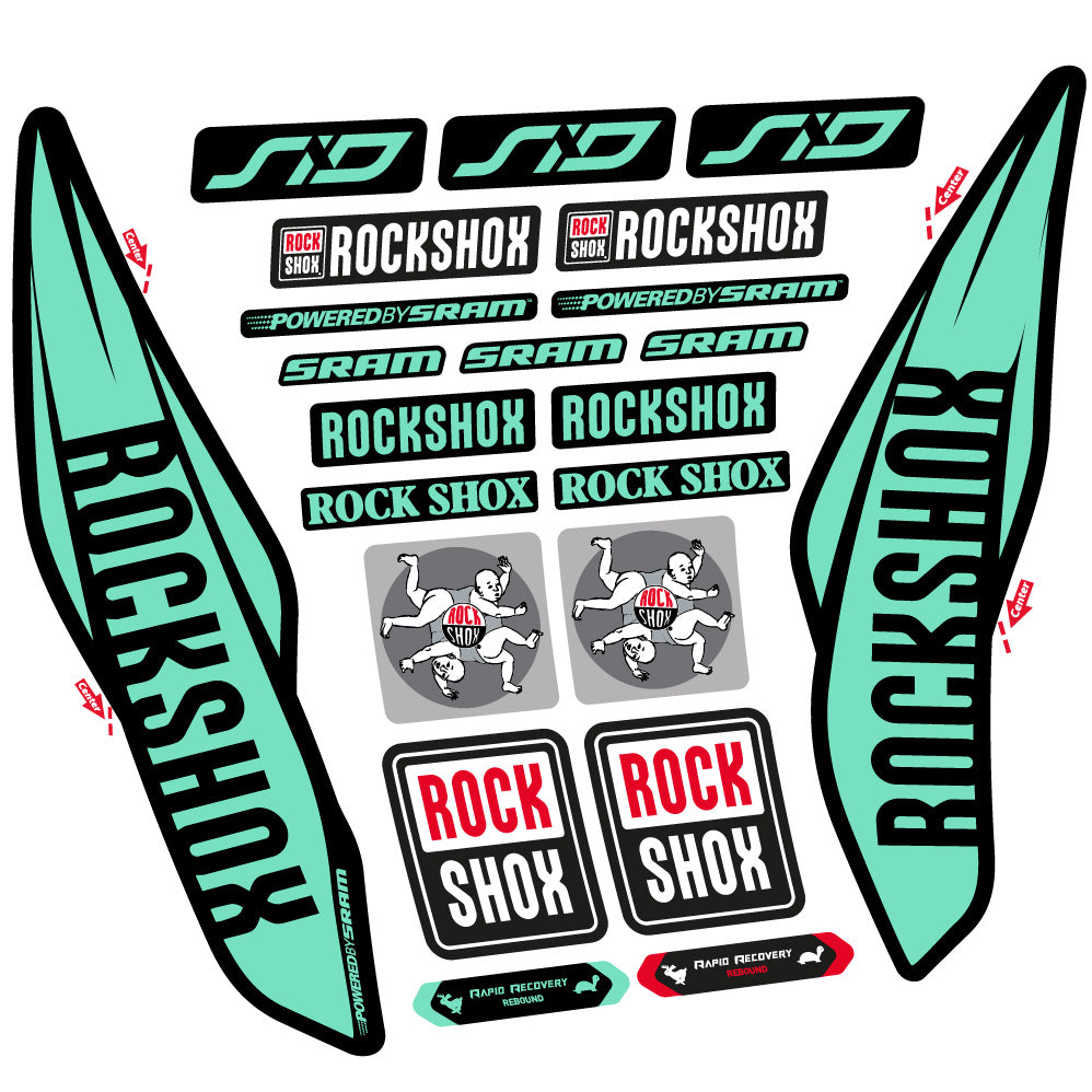Stickers Rock Shox Sid 2017 compatibles - Autocollants fourche VTT