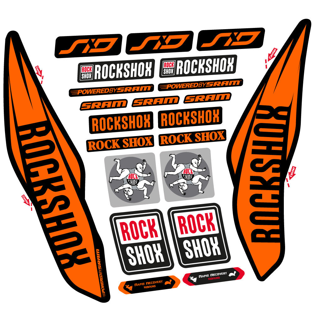 Stickers Rock Shox Sid 2017 compatibles Autocollants fourche VTT 29"