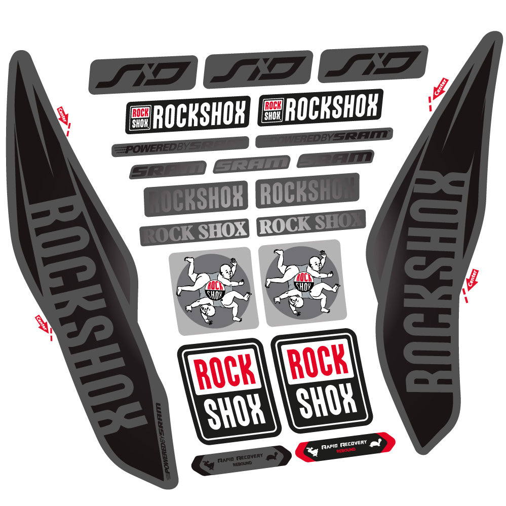 Stickers Rock Shox Sid 2017 compatibles Autocollants fourche VTT 29"