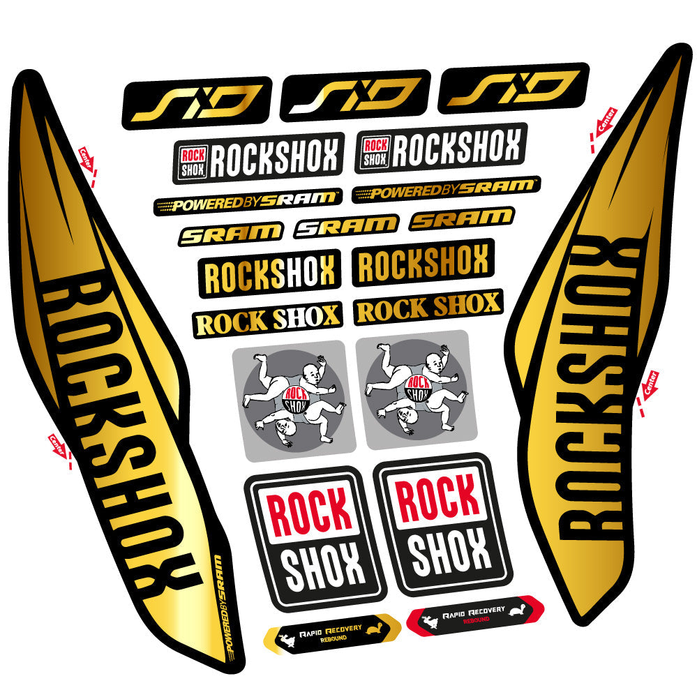 Stickers Rock Shox Sid 2017 compatibles Autocollants fourche VTT 29"