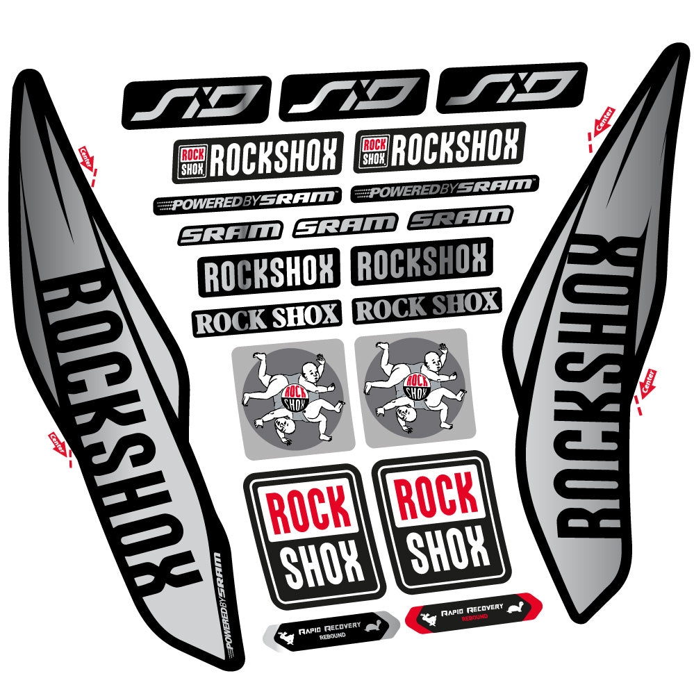 Stickers Rock Shox Sid 2017 compatibles Autocollants fourche VTT 29"