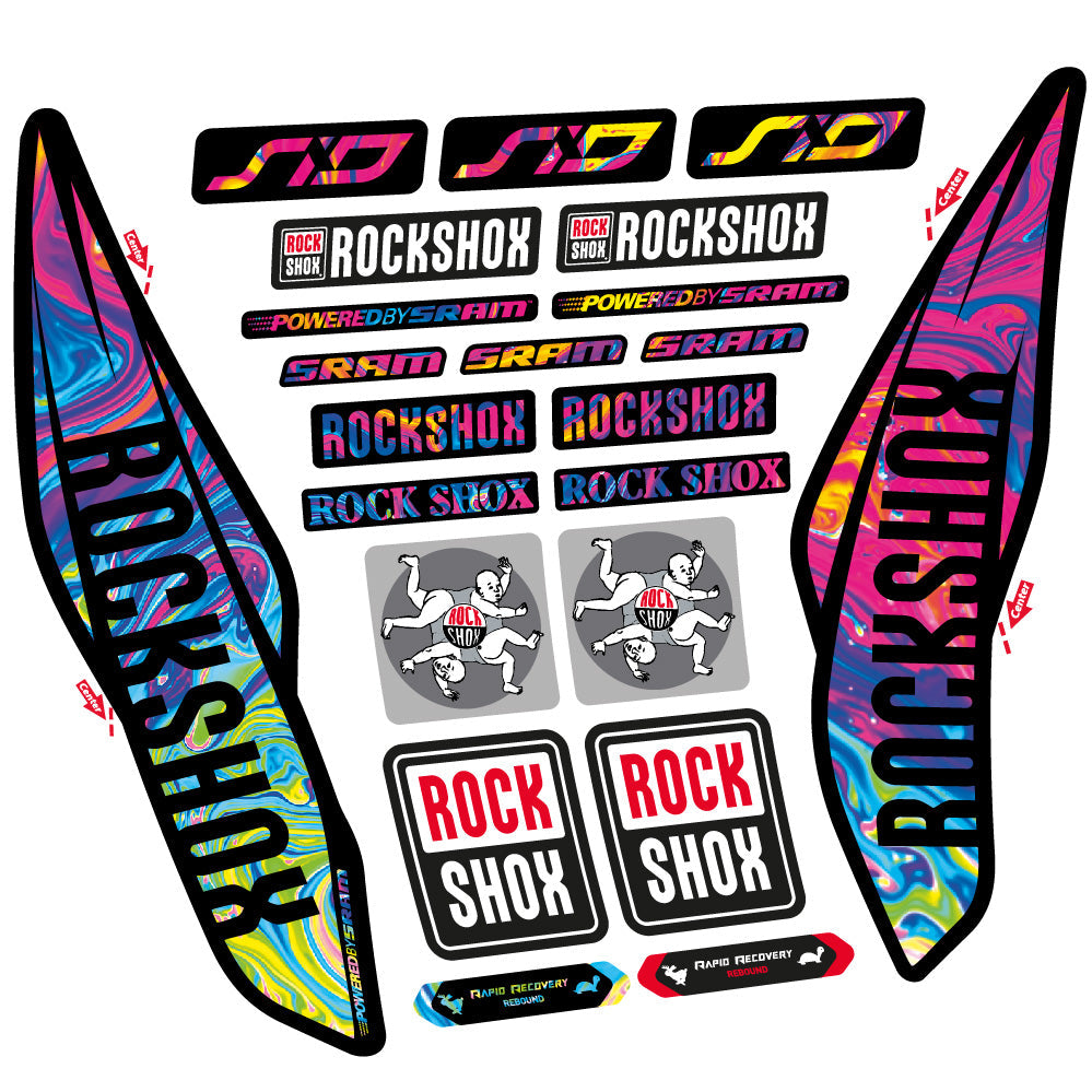 Stickers Rock Shox Sid 2017 compatibles Autocollants fourche VTT 29"