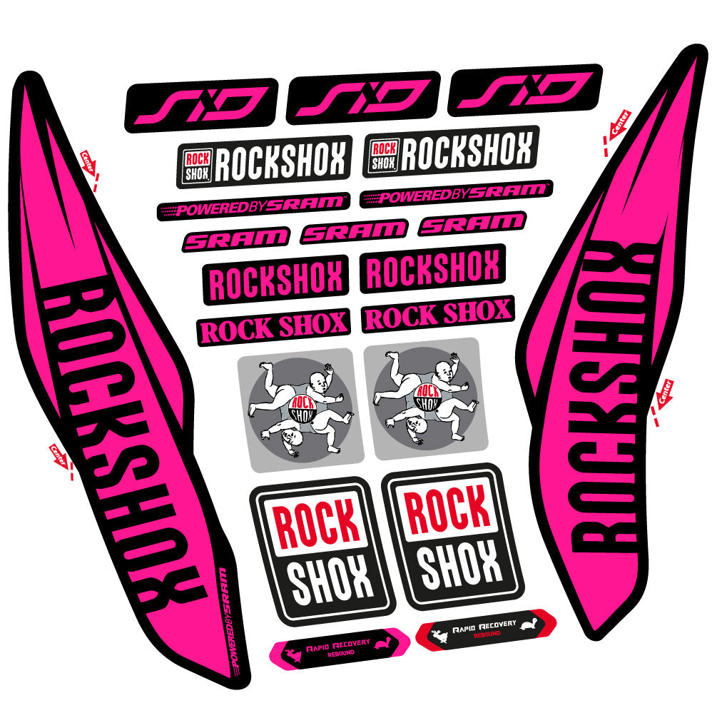 Stickers Rock Shox Sid 2017 compatibles - Autocollants fourche VTT