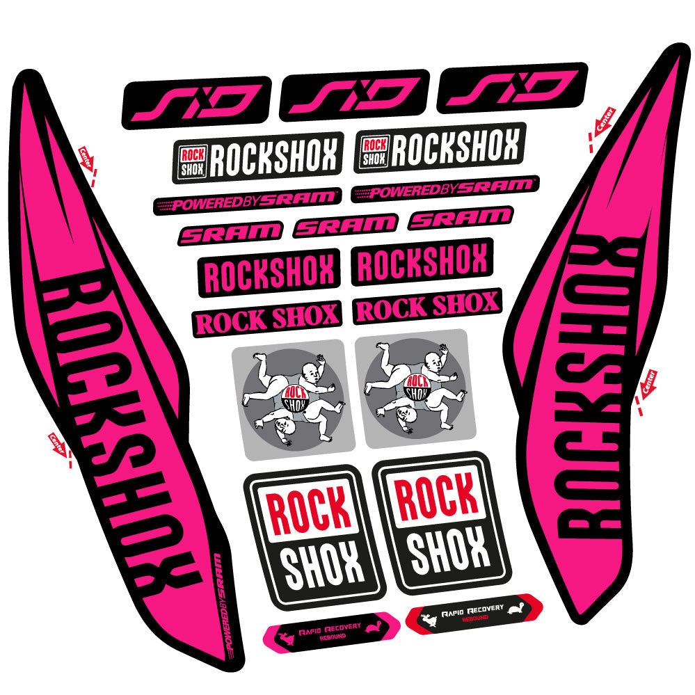 Stickers Rock Shox Sid 2017 compatibles - Autocollants fourche VTT