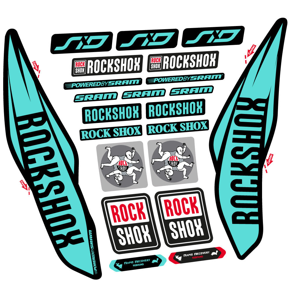 Stickers Rock Shox Sid 2017 compatibles - Autocollants fourche VTT