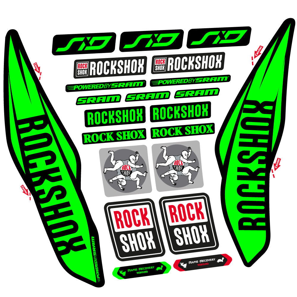 Stickers Rock Shox Sid 2017 compatibles - Autocollants fourche VTT