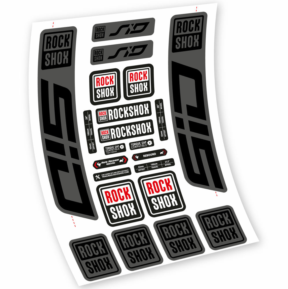 Stickers Rock Shox Sid 2021 compatibles Autocollants fourche VTT 29"