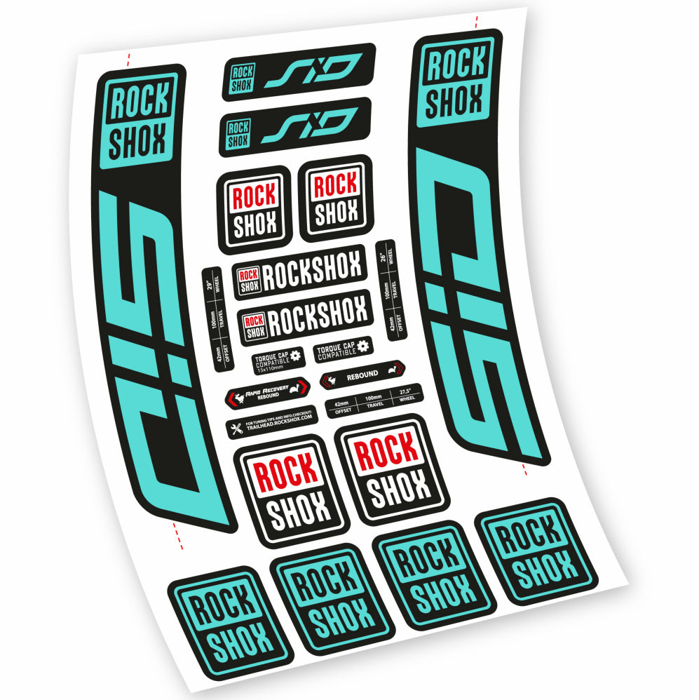 Stickers Rock Shox Sid 2021 compatibles Autocollants fourche VTT 29"