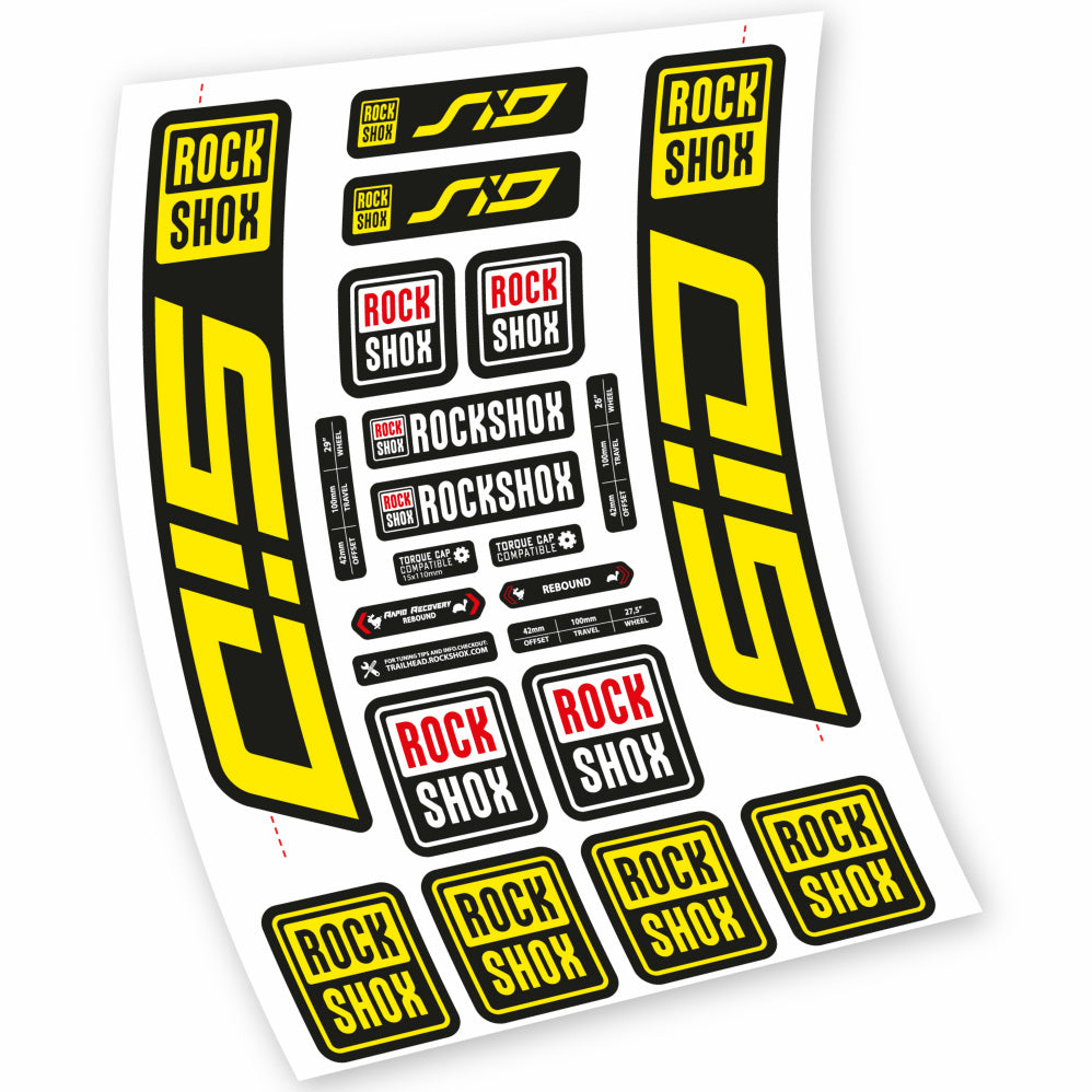 Stickers Rock Shox Sid 2021 compatibles Autocollants fourche VTT 29"