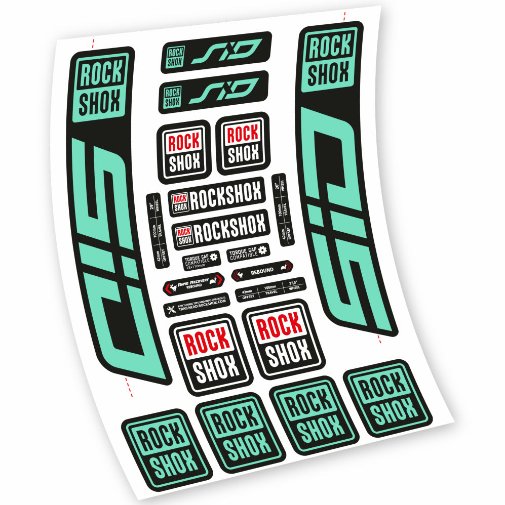Stickers Rock Shox Sid 2021 compatibles Autocollants fourche VTT 29"
