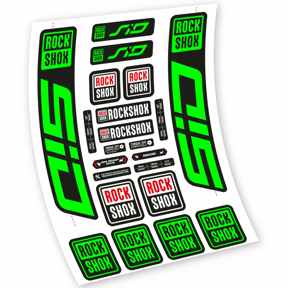 Stickers Rock Shox Sid 2021 compatibles Autocollants fourche VTT 29"