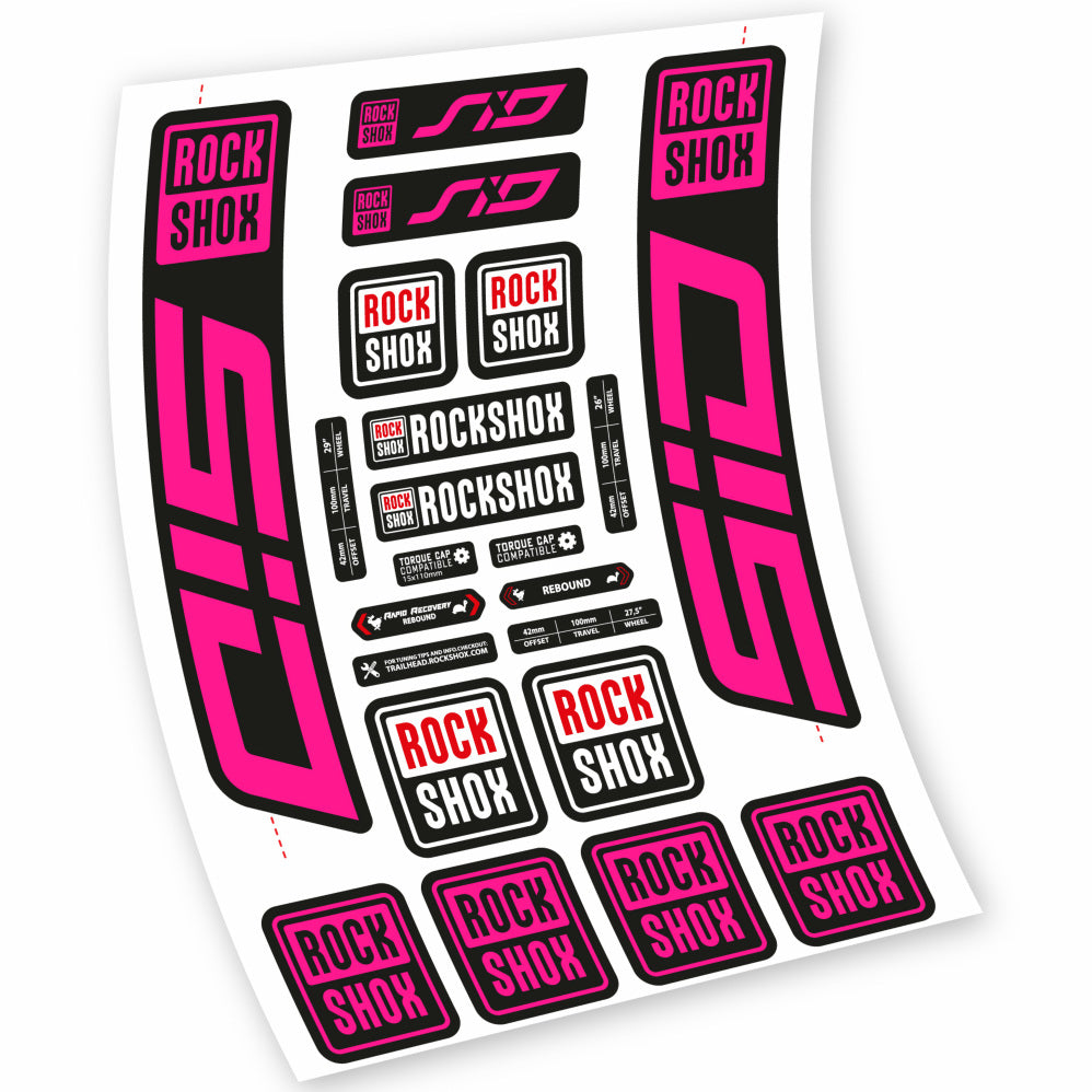 Stickers Rock Shox Sid 2021 compatibles Autocollants fourche VTT 29"