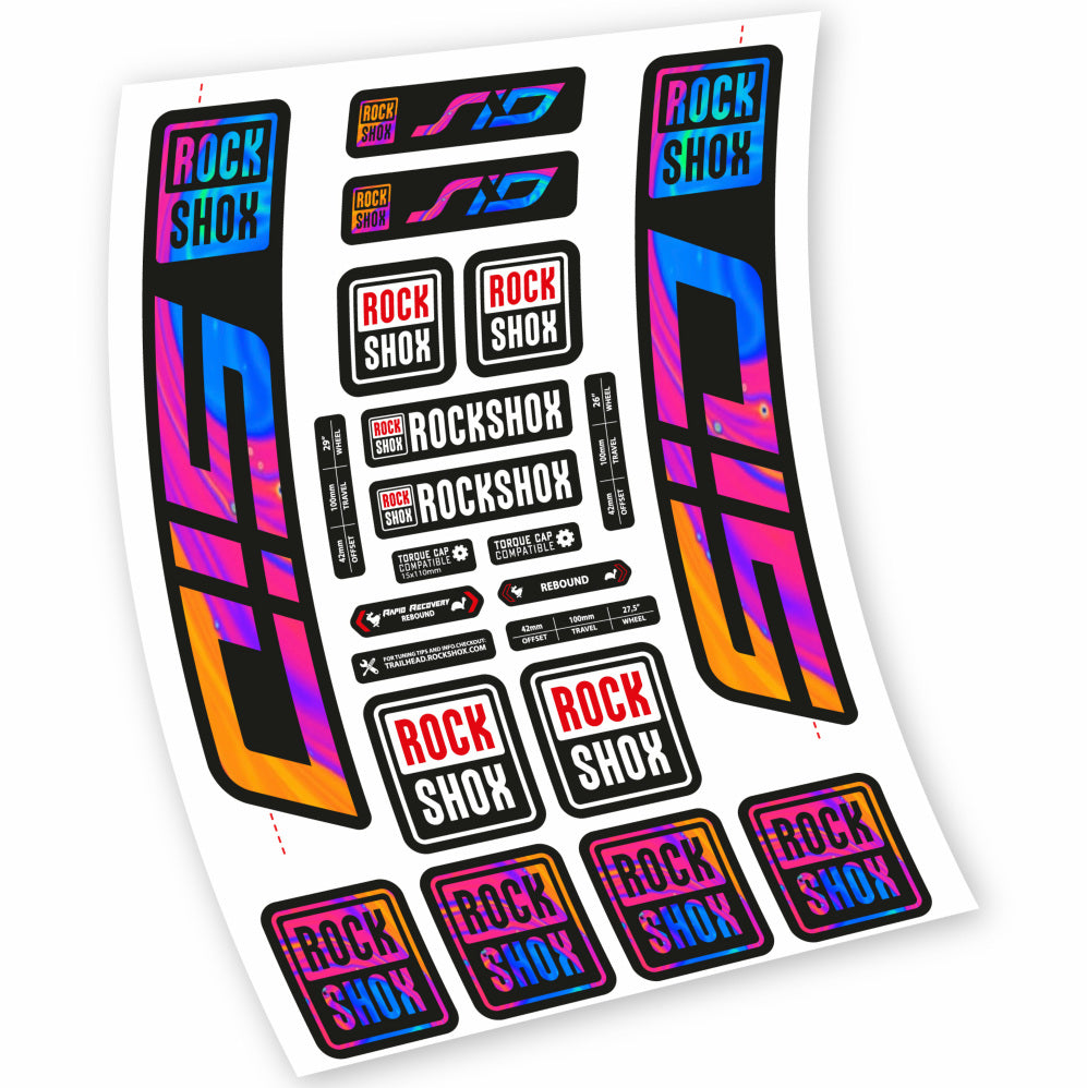 Stickers Rock Shox Sid 2021 compatibles Autocollants fourche VTT 29"