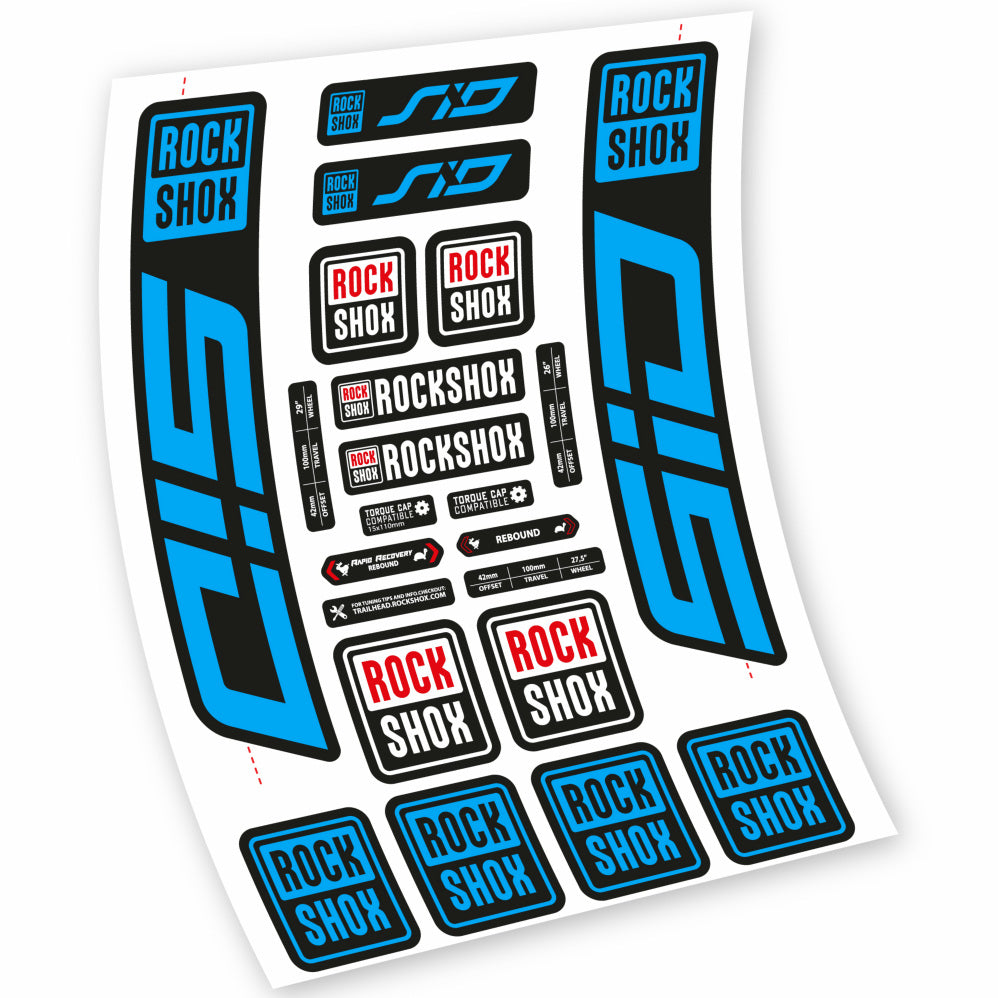 Stickers Rock Shox Sid 2021 compatibles Autocollants fourche VTT 29"