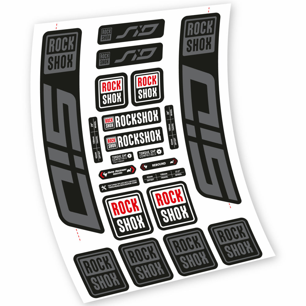 Stickers Rock Shox Sid 2021 compatibles Autocollants fourche VTT 29"