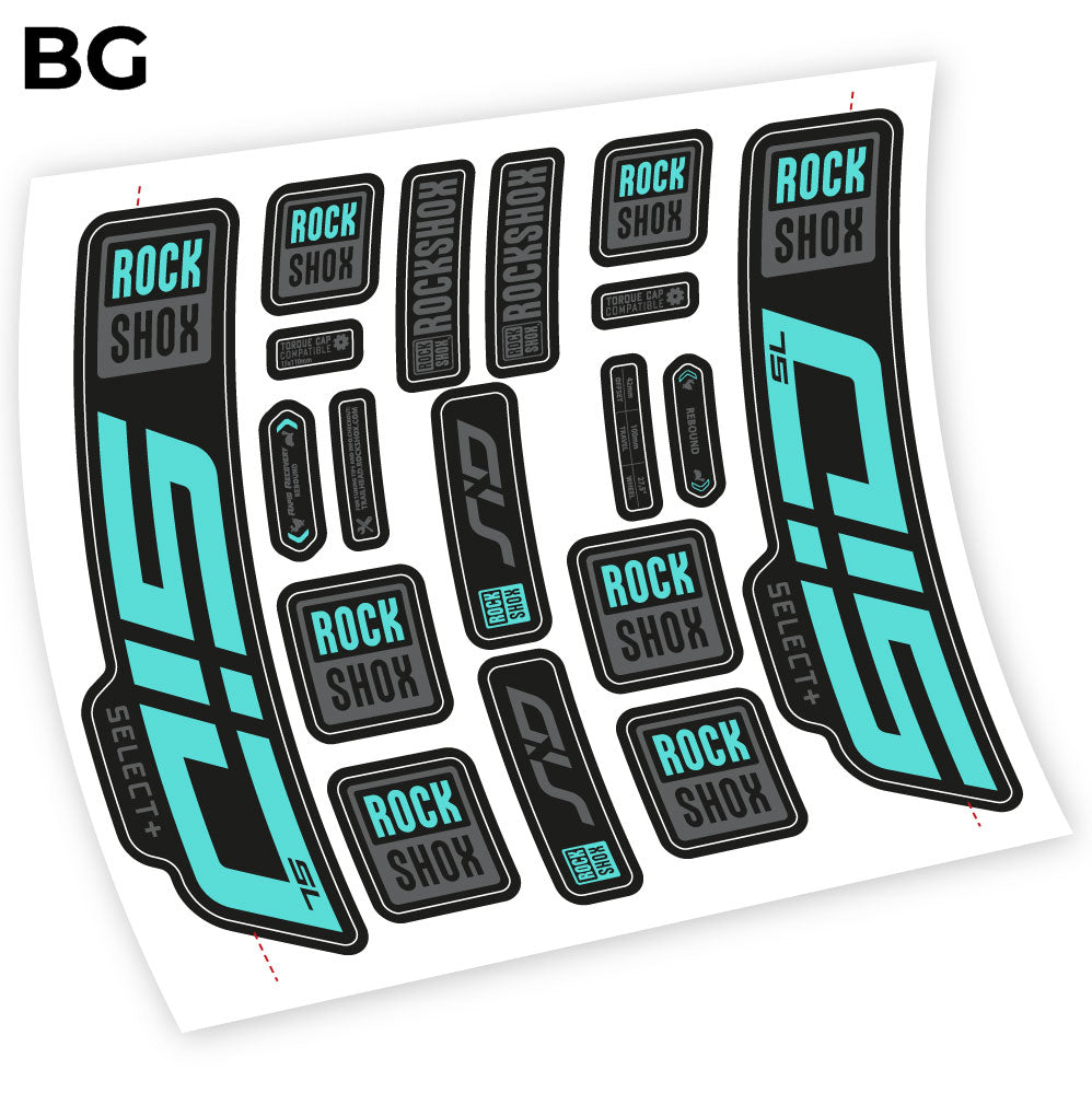 Stickers Rock Shox Sid Select SL 2021 compatibles Autocollants fourche VTT