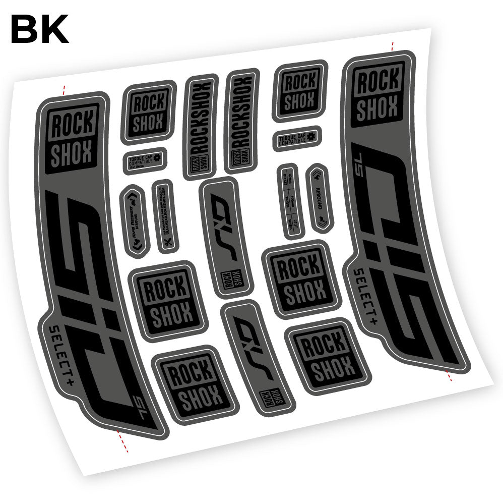 Stickers Rock Shox Sid Select SL 2021 compatibles Autocollants fourche VTT
