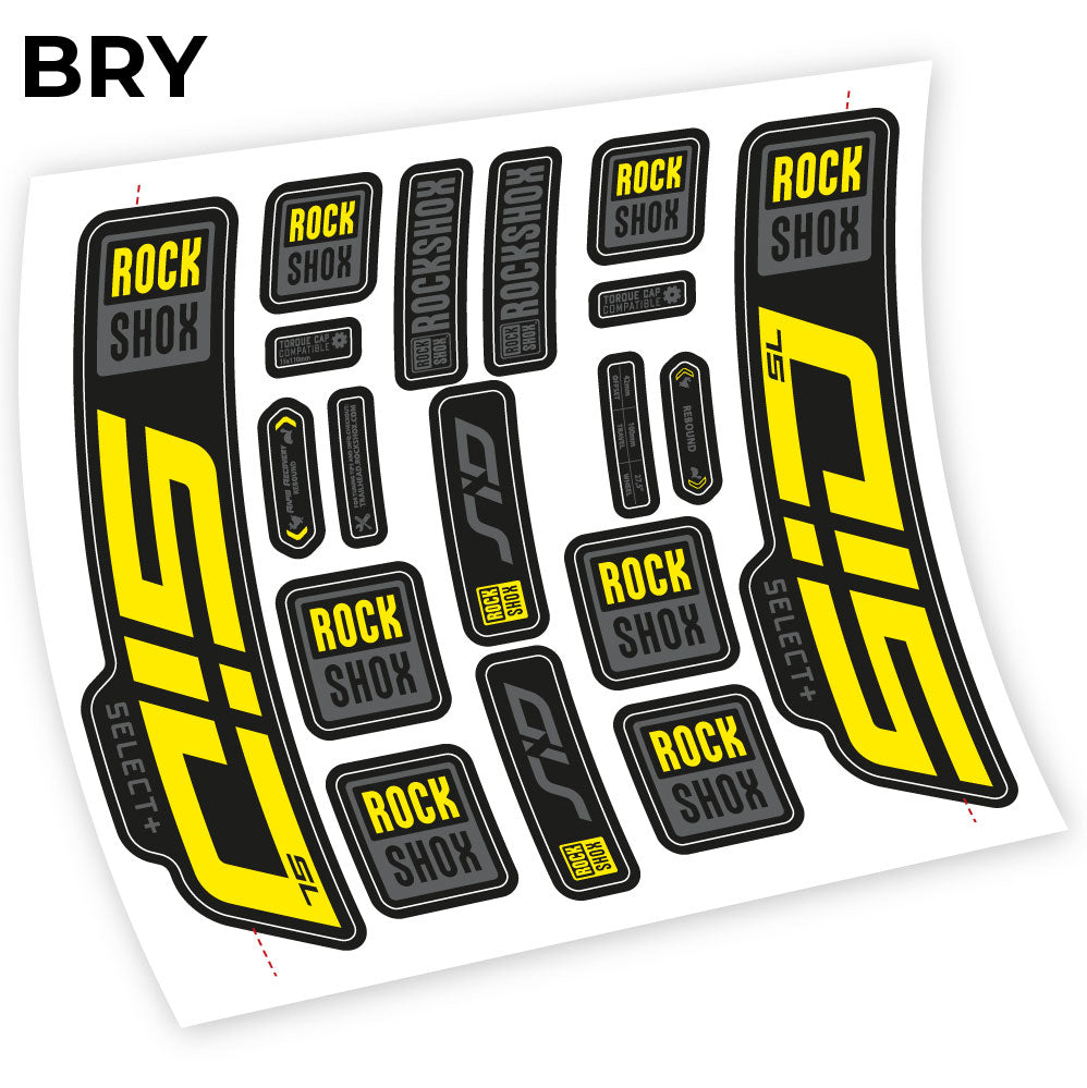 Stickers Rock Shox Sid Select SL 2021 compatibles Autocollants fourche VTT