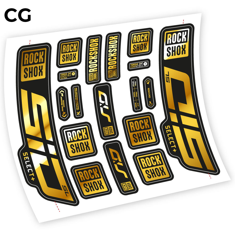 Stickers Rock Shox Sid Select SL 2021 compatibles Autocollants fourche VTT