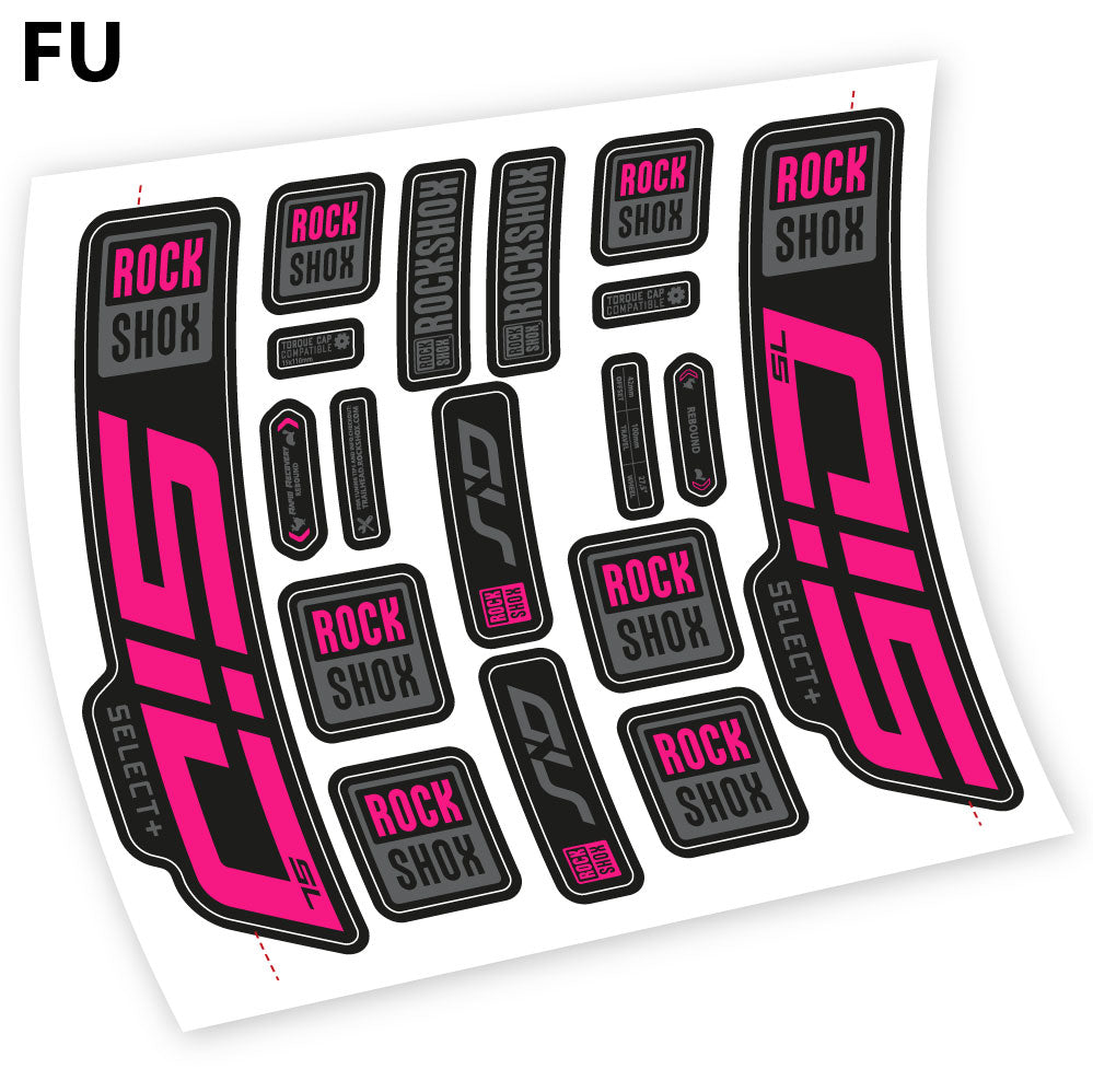Stickers Rock Shox Sid Select SL 2021 compatibles Autocollants fourche VTT