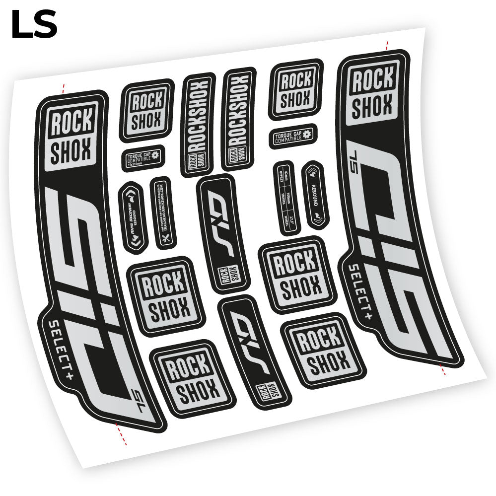 Stickers Rock Shox Sid Select SL 2021 compatibles Autocollants fourche VTT